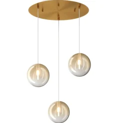 Lampadario Camera Da Letto-Top Light Toplight lampadario per camera da letto vetri sfere ambra