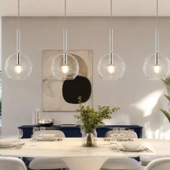 Lampadari Cucina-Top Light lampadario per cucina vetri trasparenti