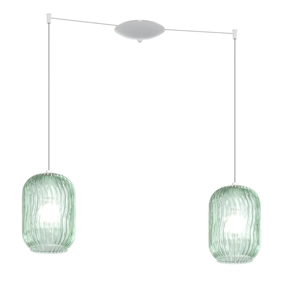 Lampadari Cucina-Top Light Toplight lampadario per isola cucina moderno vetri verdi