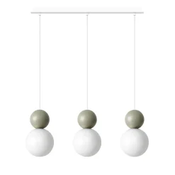 Lampadari Cucina-Top Light lampadario per tavolo cucina cucina cottage 3 luci sfere verdi