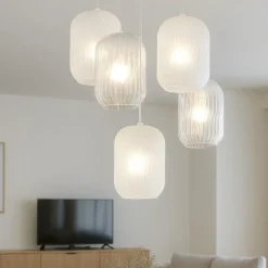 Lampadari Moderni-Top Light lampadario vetri a grappolo trasparenti moderno