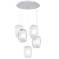 Lampadari Moderni-Top Light lampadario vetri a grappolo trasparenti moderno