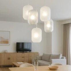 Lampadari Moderni-Top Light lampadario vetri a grappolo trasparenti moderno