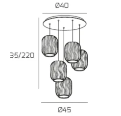 Lampadari Moderni-Top Light lampadario vetri a grappolo trasparenti moderno
