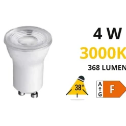 Lampadine Led-Top Light Toplight lampadina led gu10 35mm 4.5w 3000k
