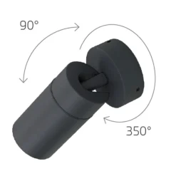 Lampioni Da Giardino-Top Light lampioncino da giardino oslo luce orientabile gu10 antracite ip65