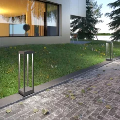 Lampioni Da Giardino-Top Light lampione da esterno monaco antracite moderno led 10w 3000k