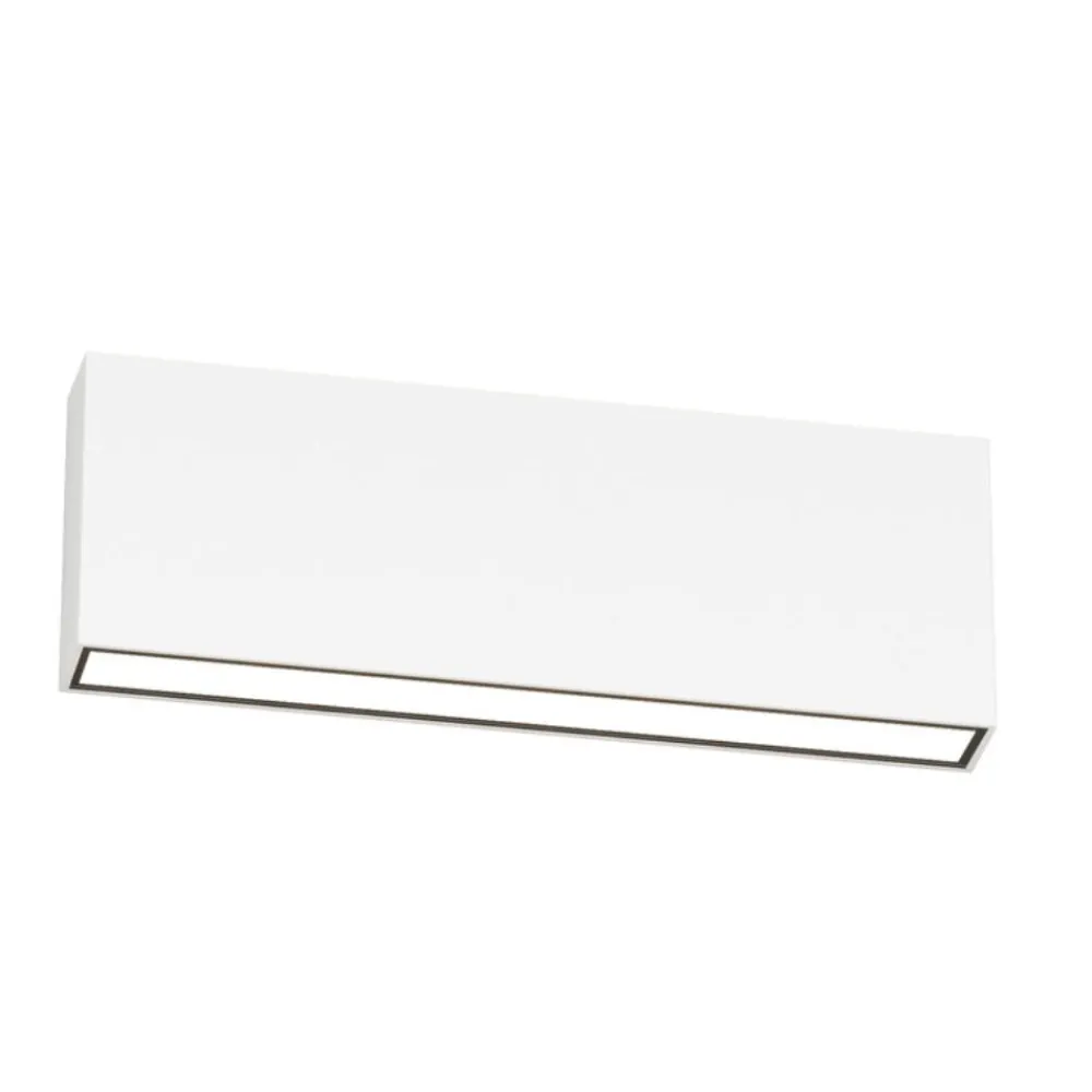 Applique Da Esterno-Top Light madrida applique rettangolare per esterni bianca led 20w cct ip65