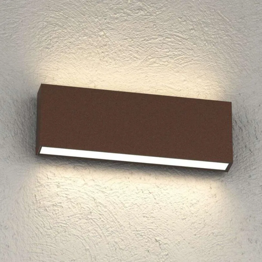 Applique Da Esterno-Top Light madrid applique da esterno moderna corten led 20w cct biemissione