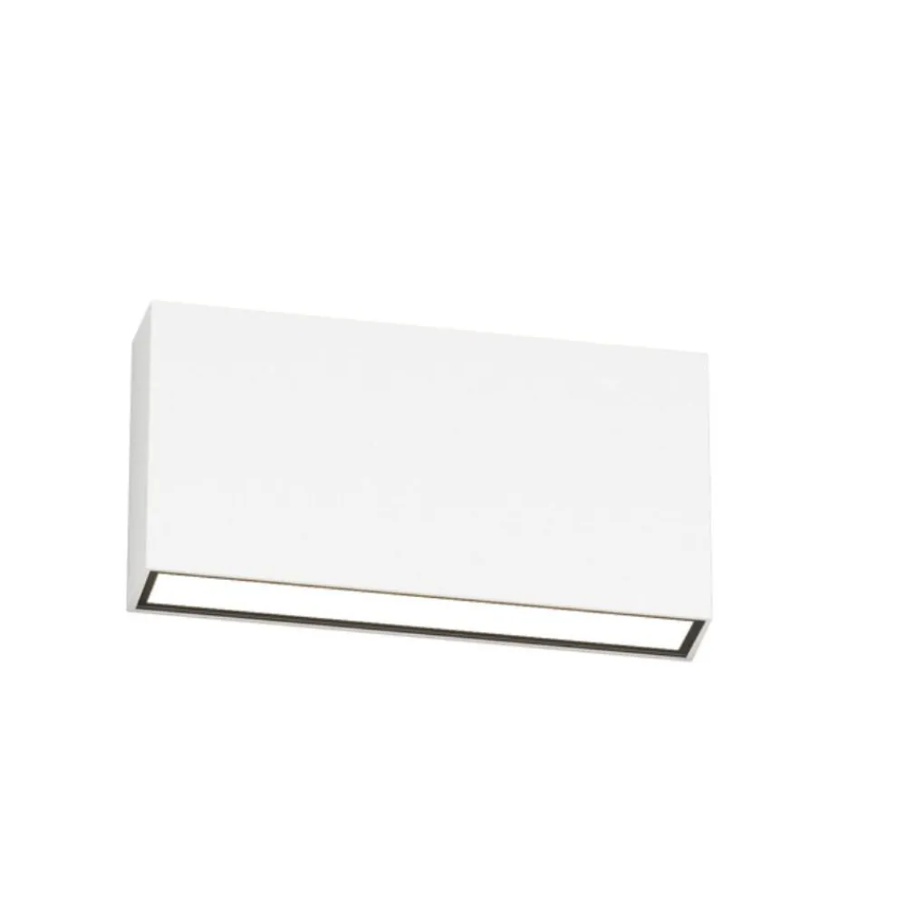 Applique Da Esterno-Top Light madrid applique rettangolare per esterno bianca led 10w cct ip65