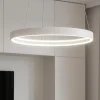 Lampadari Moderni-Top Light malika lampadario anello bianco moderno led 42w cct per soggiorno