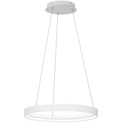 Lampadari Moderni-Top Light malika lampadario anello bianco moderno led 42w cct per soggiorno