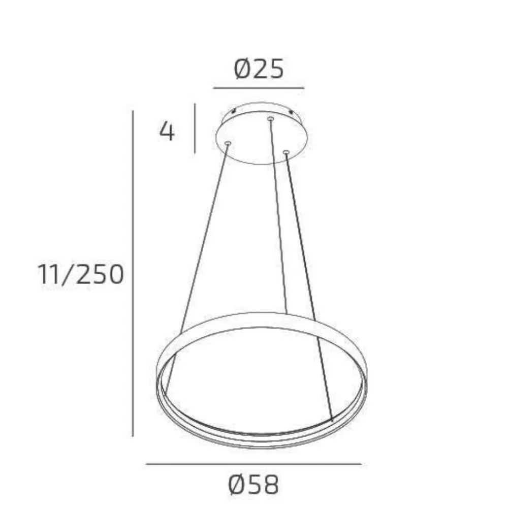 Lampadari Moderni-Top Light malika lampadario anello bianco moderno led 42w cct per soggiorno