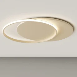 Plafoniere Moderne-Top Light mercury plafoniera moderna per cucina cerchi oro led 65w cct