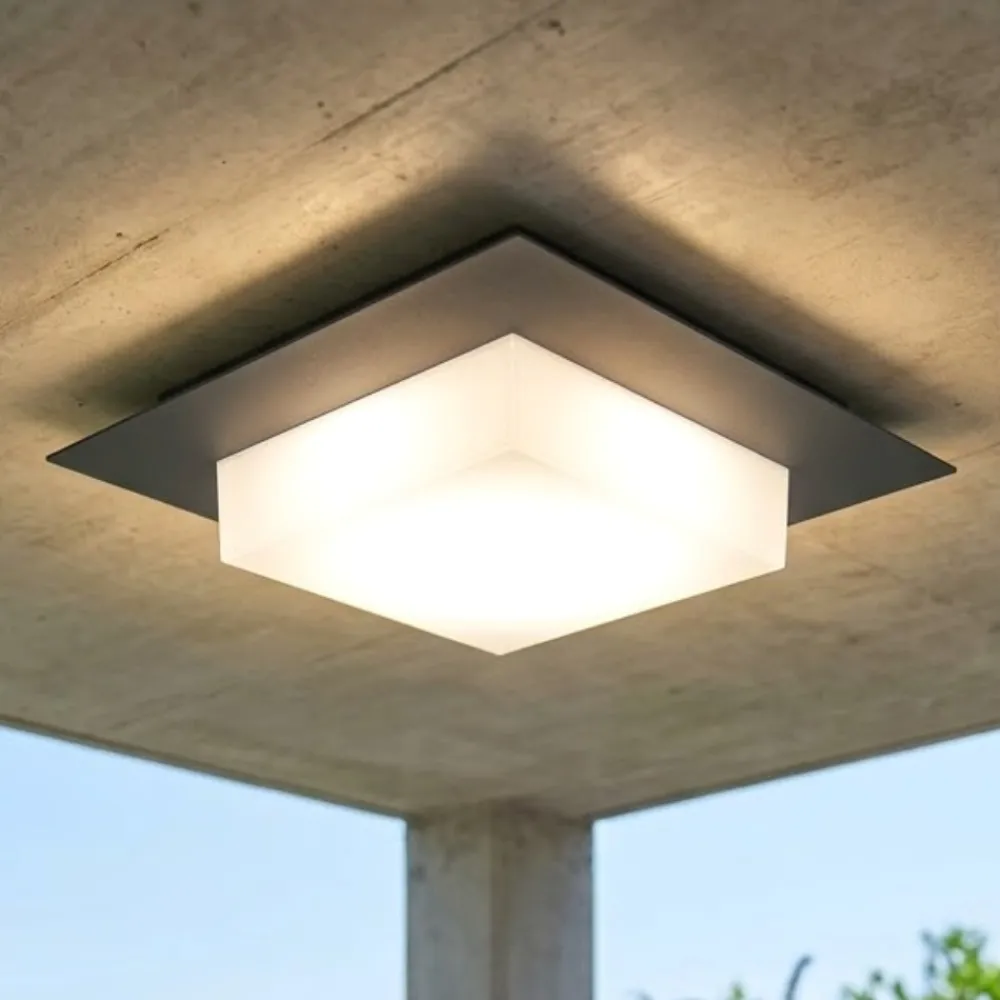 Plafoniere Da Esterno-Top Light miami plafoniera da esterno quadrata antracite moderna