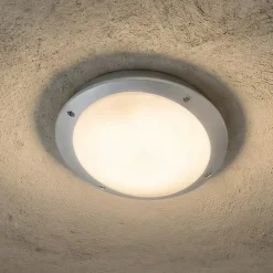 Plafoniere Da Esterno-Top Light milano plafoniera da esterno grigia anti corrosione ip66