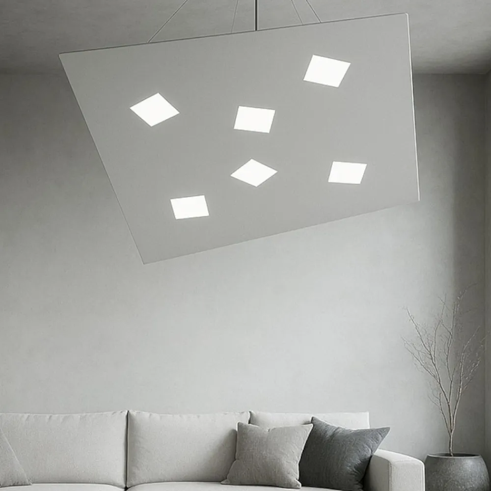 Lampadari Moderni-Top Light Toplight note grigio lampadario moderno per soggiorno