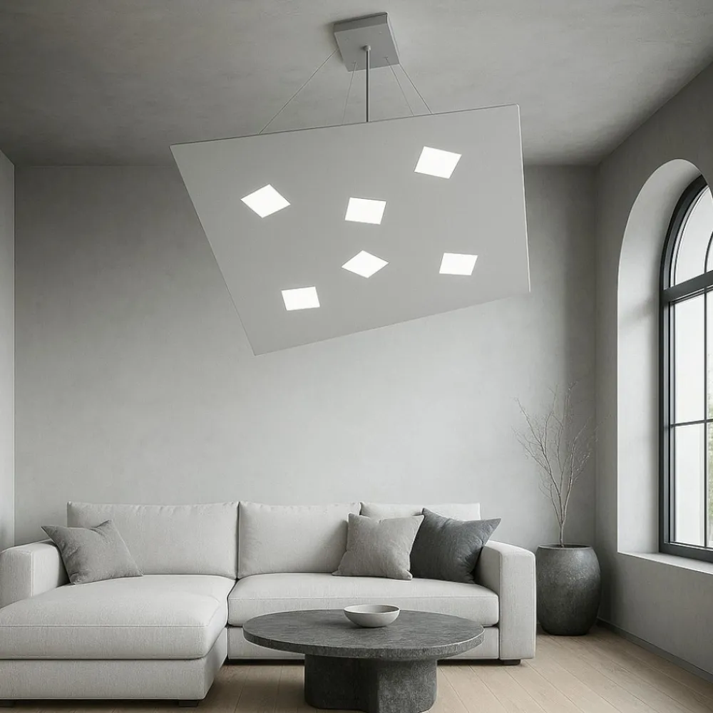 Lampadari Moderni-Top Light Toplight note grigio lampadario moderno per soggiorno