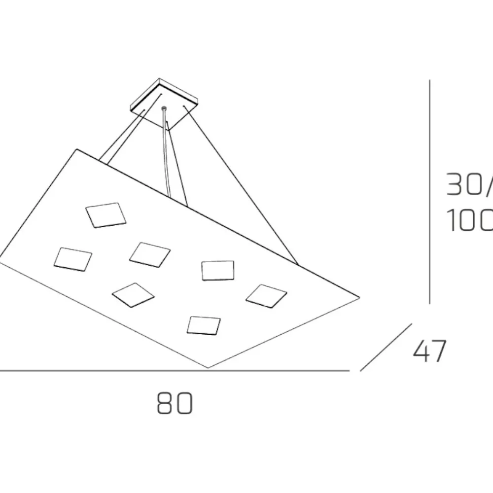 Lampadari Moderni-Top Light note lampadario led sabbia design moderno