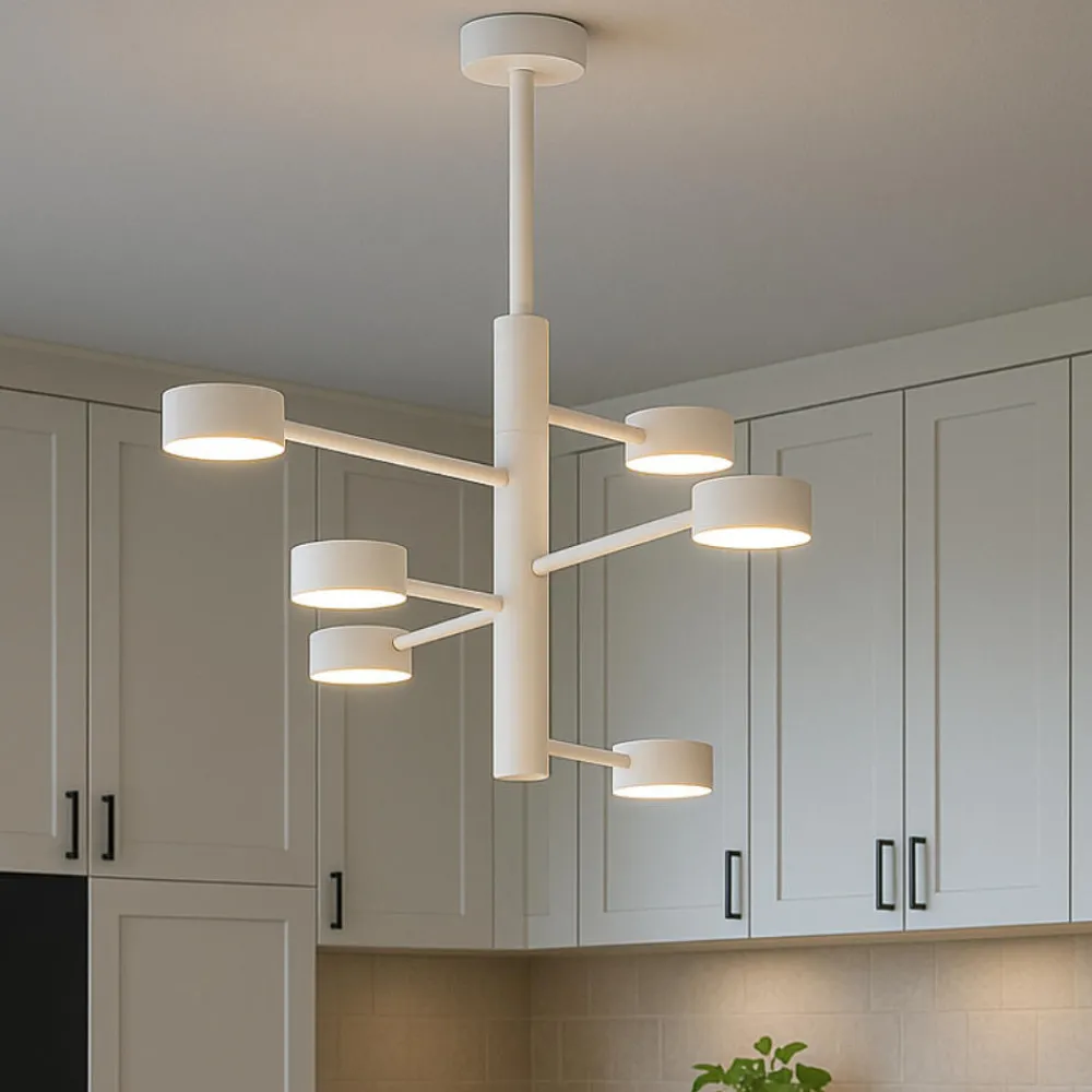 Lampadari Moderni-Top Light octopus bianco lampadario moderno 6 luci orientabili