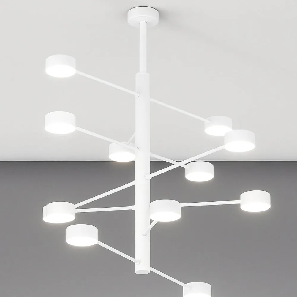 Lampadari Moderni-Top Light octopus lampadario moderno bianco 12 luci orientabili per soggiorno