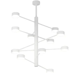 Lampadari Moderni-Top Light octopus lampadario moderno bianco 12 luci orientabili per soggiorno
