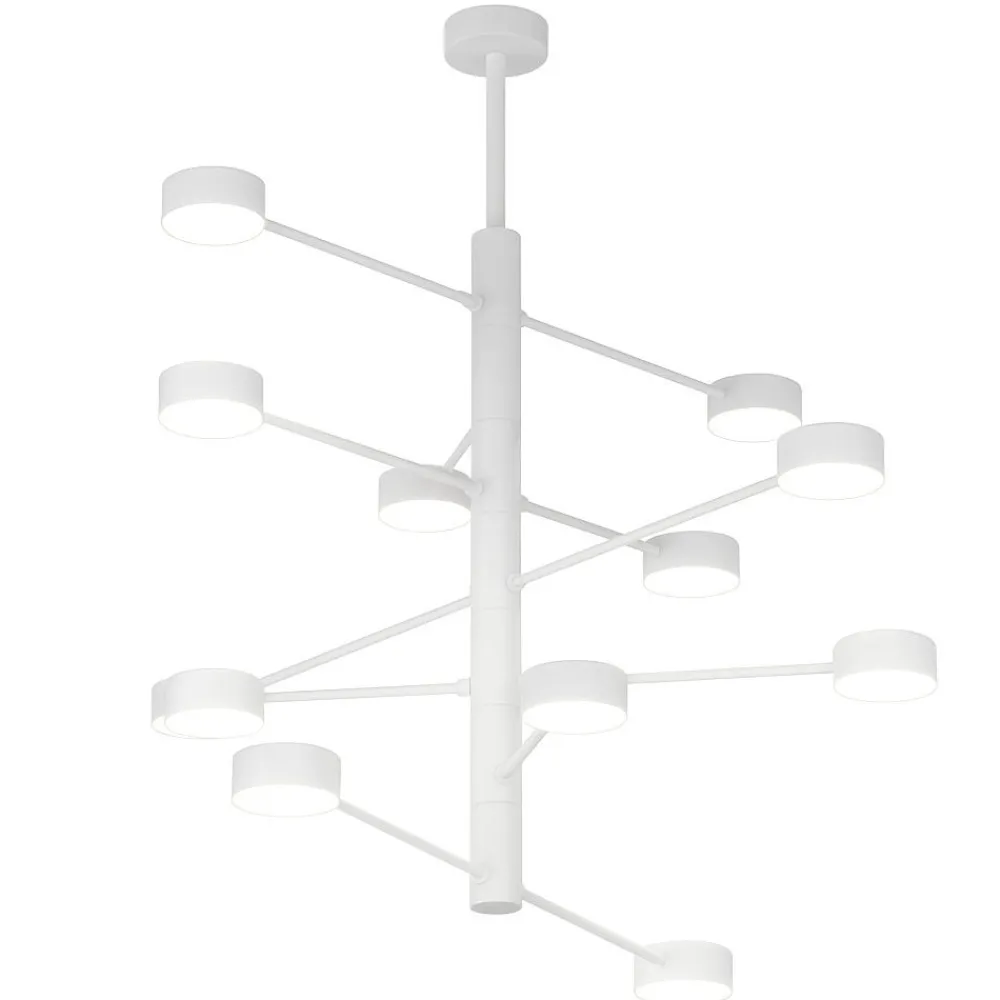 Lampadari Moderni-Top Light octopus lampadario moderno bianco 12 luci orientabili per soggiorno