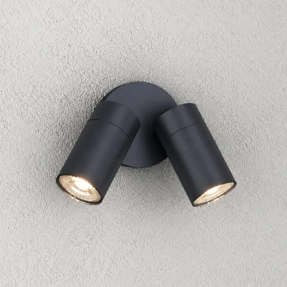Faretti Da Esterno-Top Light oslo faretto da esterno due luci orientabili antracite ip65