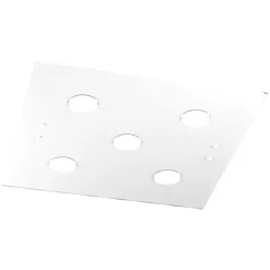 Plafoniere Moderne-Top Light path plafoniera quadrata vetro bianco
