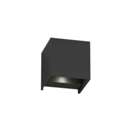 Applique Da Esterno-Top Light perth applique cubo nero per esterno led 10w cct