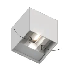 Applique Da Esterno-Top Light perth applique cubo nero per esterno led 10w cct