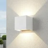 Applique Da Esterno-Top Light perth applique cubo da esterno bianco led 10w cct ip65