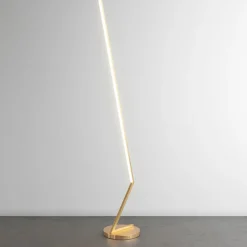 Lampade Da Terra-Top Light piantana led twig oro champagne 32w cct dimmerabile moderna