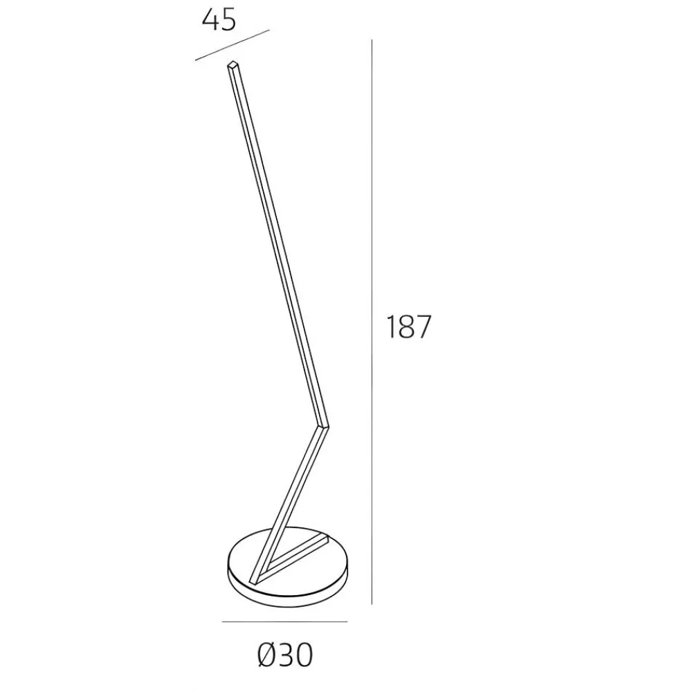 Lampade Da Terra-Top Light piantana led twig oro champagne 32w cct dimmerabile moderna