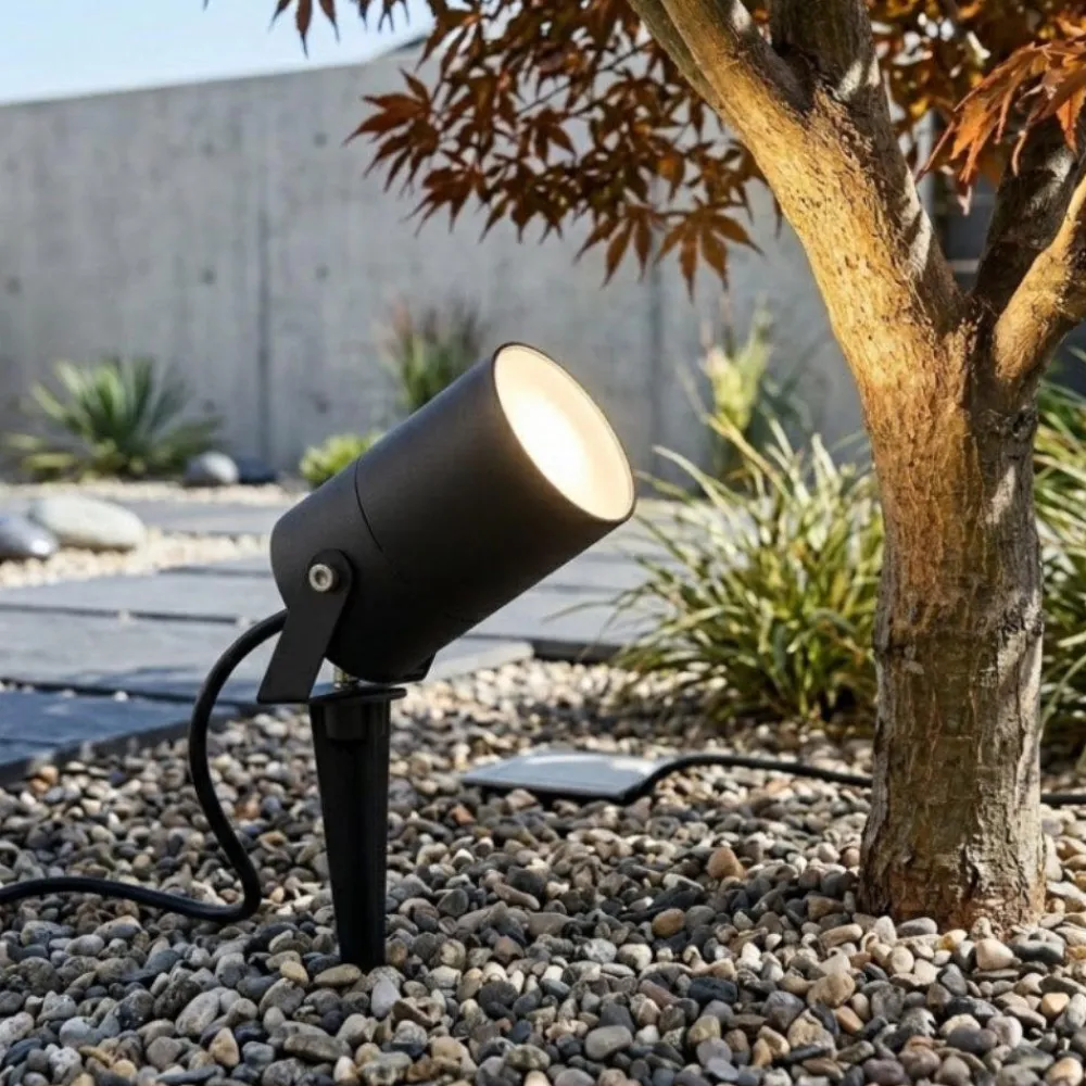 Faretti Da Esterno-Top Light pico faretto con picchetto per esterno giardino nero