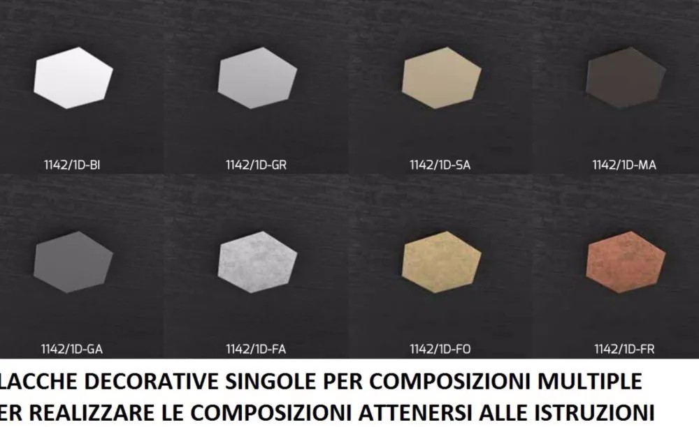 Accessori-Top Light Toplight placca esagonale metallo foglia oro per plafoniera hexagon
