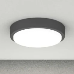 Plafoniere Da Esterno-Top Light plafoniera antracite da esterno rotonda moderna