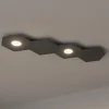 Plafoniere Moderne-Top Light plafoniera da cucina led componibile 2 luci + 2 placche grigio antracite