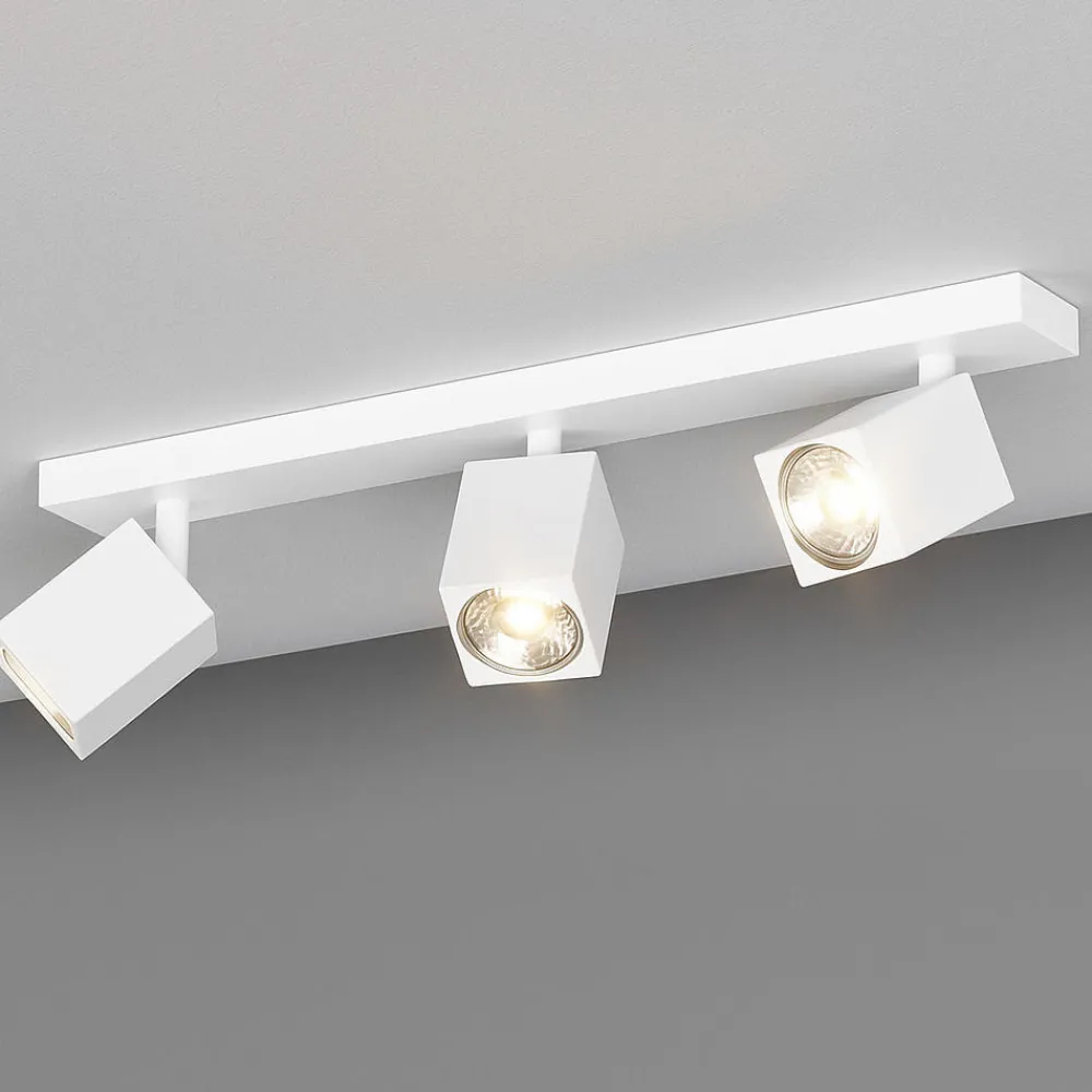 Plafoniere Moderne-Top Light plafoniera da soffitto kibo con tre faretti led gu10 orientabili bianca