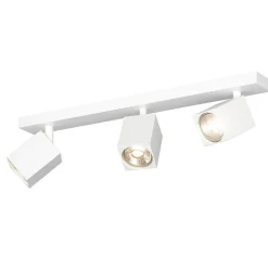 Plafoniere Moderne-Top Light plafoniera da soffitto kibo con tre faretti led gu10 orientabili bianca