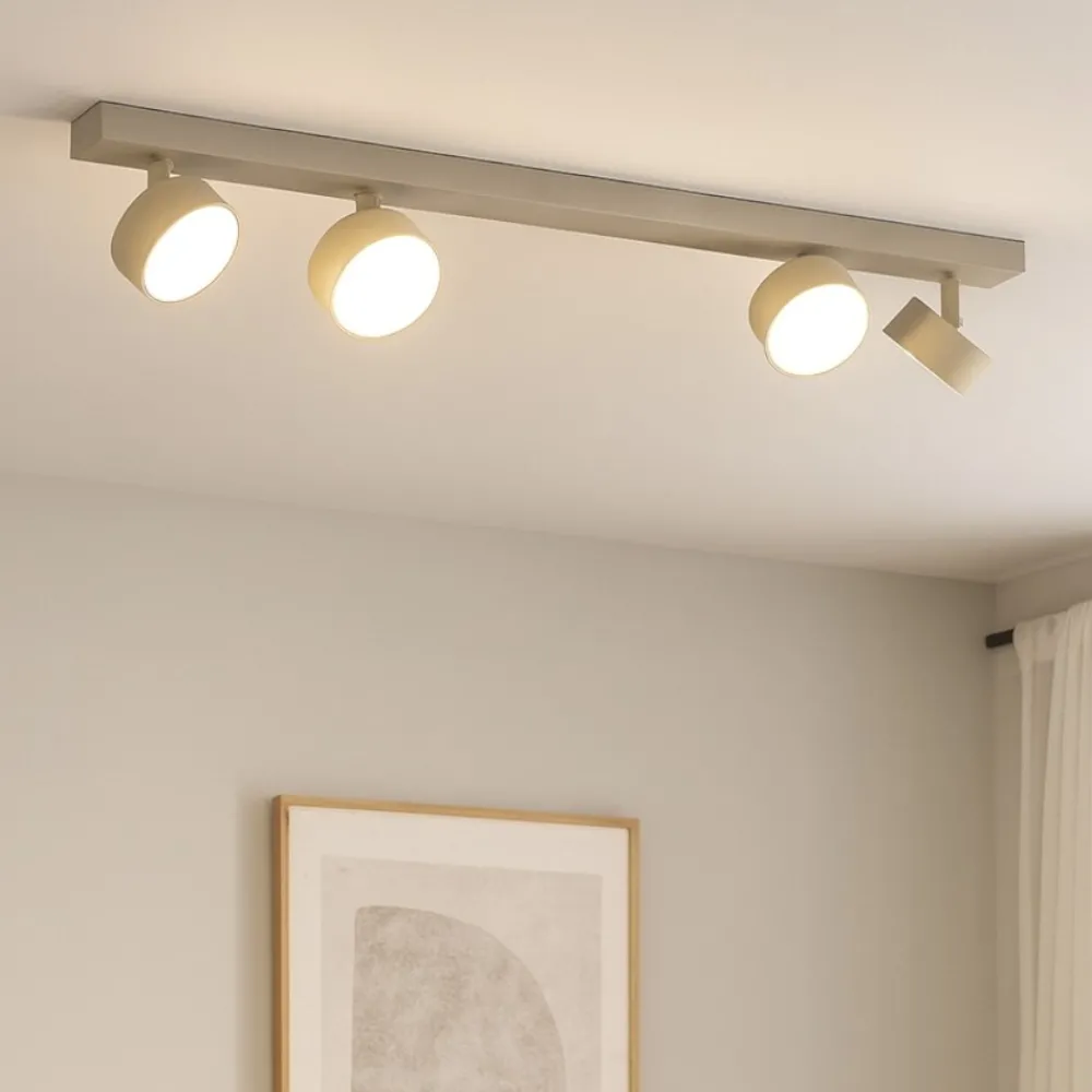 Plafoniere Moderne-Top Light Toplight plafoniera moderna sabbia 4 luci orientabili per cucina