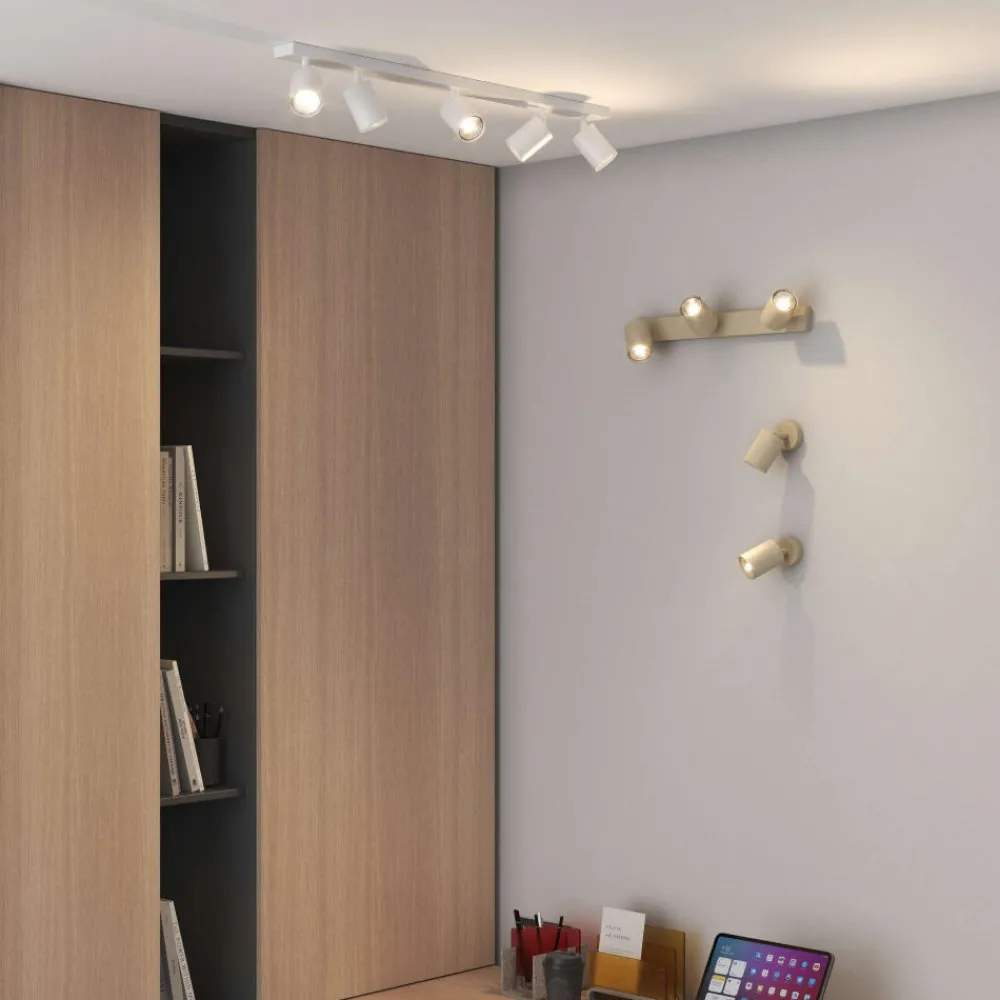 Plafoniere Moderne-Top Light Toplight plafoniera moderna tre luci orientabili sabbia