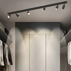Plafoniere Moderne-Top Light Toplight plafoniera moderna 6 luci led nere orientabili