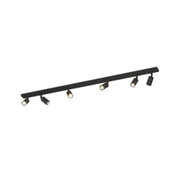 Plafoniere Moderne-Top Light Toplight plafoniera moderna 6 luci led nere orientabili