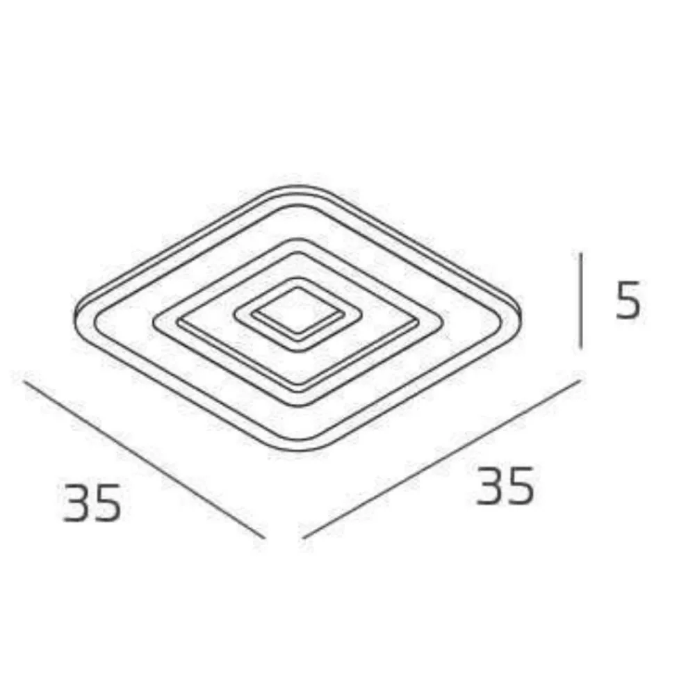 Plafoniere Moderne-Top Light plafoniera moderna zoom sabbia quadrata led cct