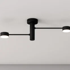 Plafoniere Moderne-Top Light plafoniera nera moderna octopus due luci orientabili