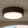 Plafoniere Da Esterno-Top Light plafoniera rotonda baku corten moderna ip54