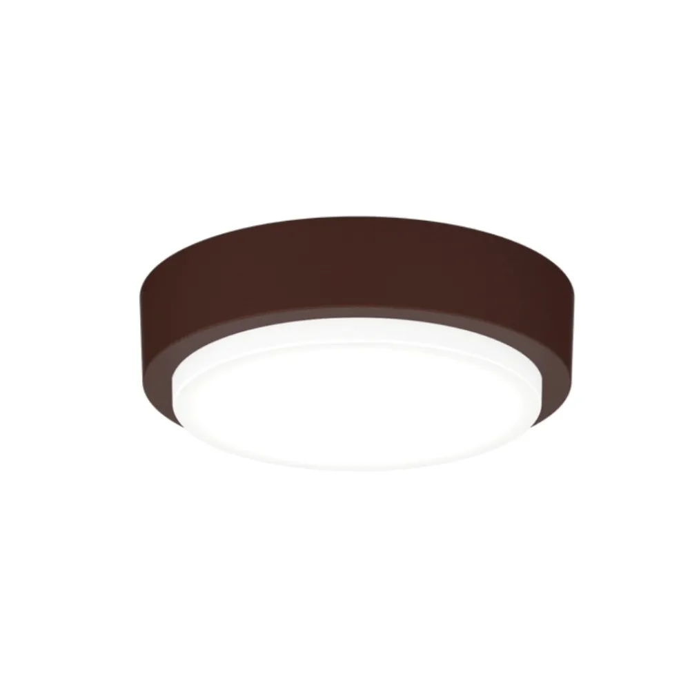 Plafoniere Da Esterno-Top Light plafoniera rotonda baku corten moderna ip54
