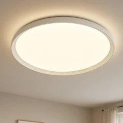 Plafoniere Moderne-Top Light plana plafoniera moderna bianca rotonda biemissione led 55w cct