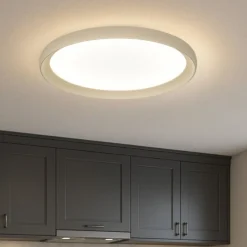 Plafoniere Moderne-Top Light plana plafoniera sabbia biemissione led 37w cct rotonda per cucina